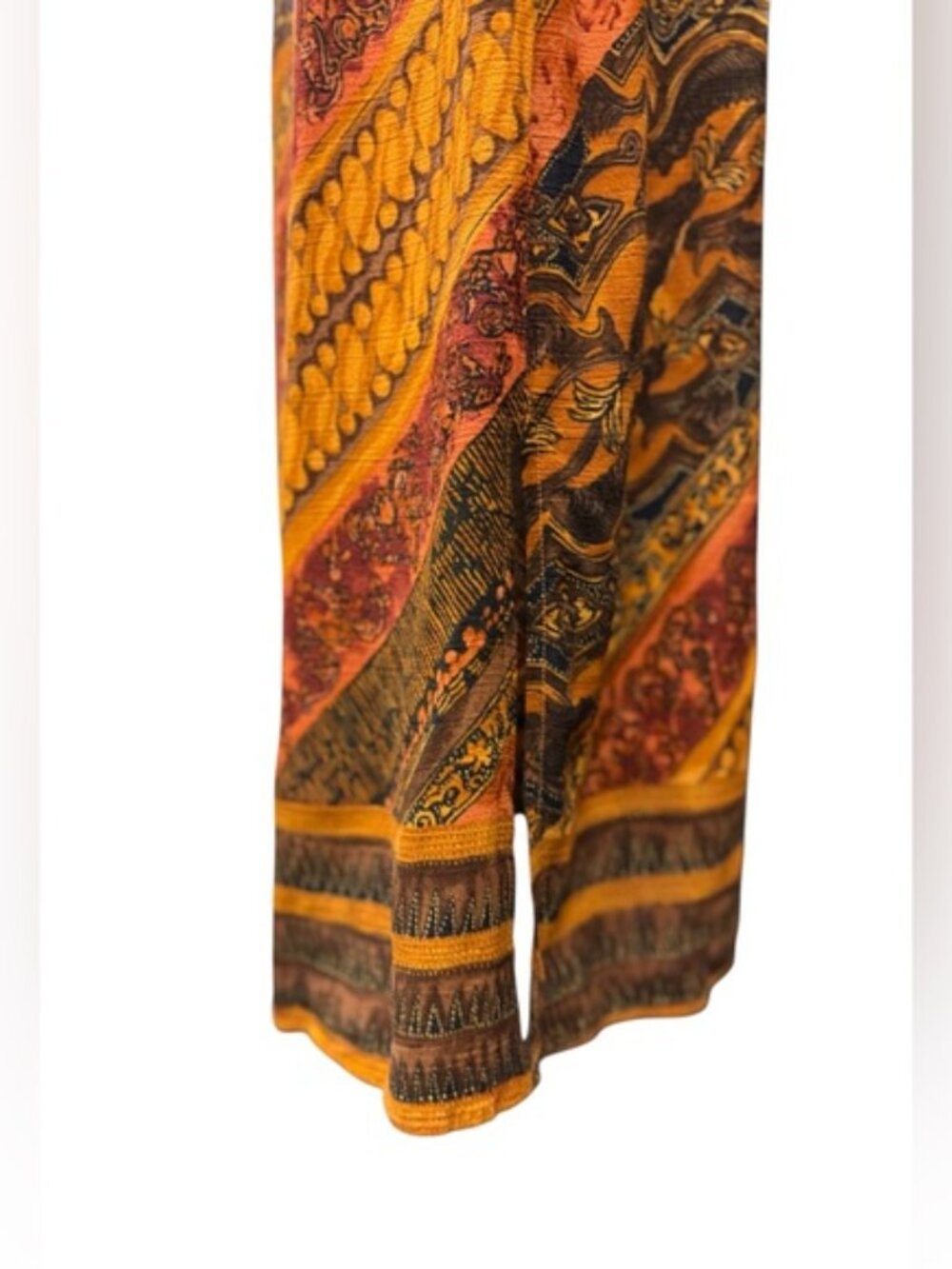 Rabbit Rabbit Rabbit Designs Abstract Maxi Dress Rayon Boho Petite 6P - Picture 5 of 11